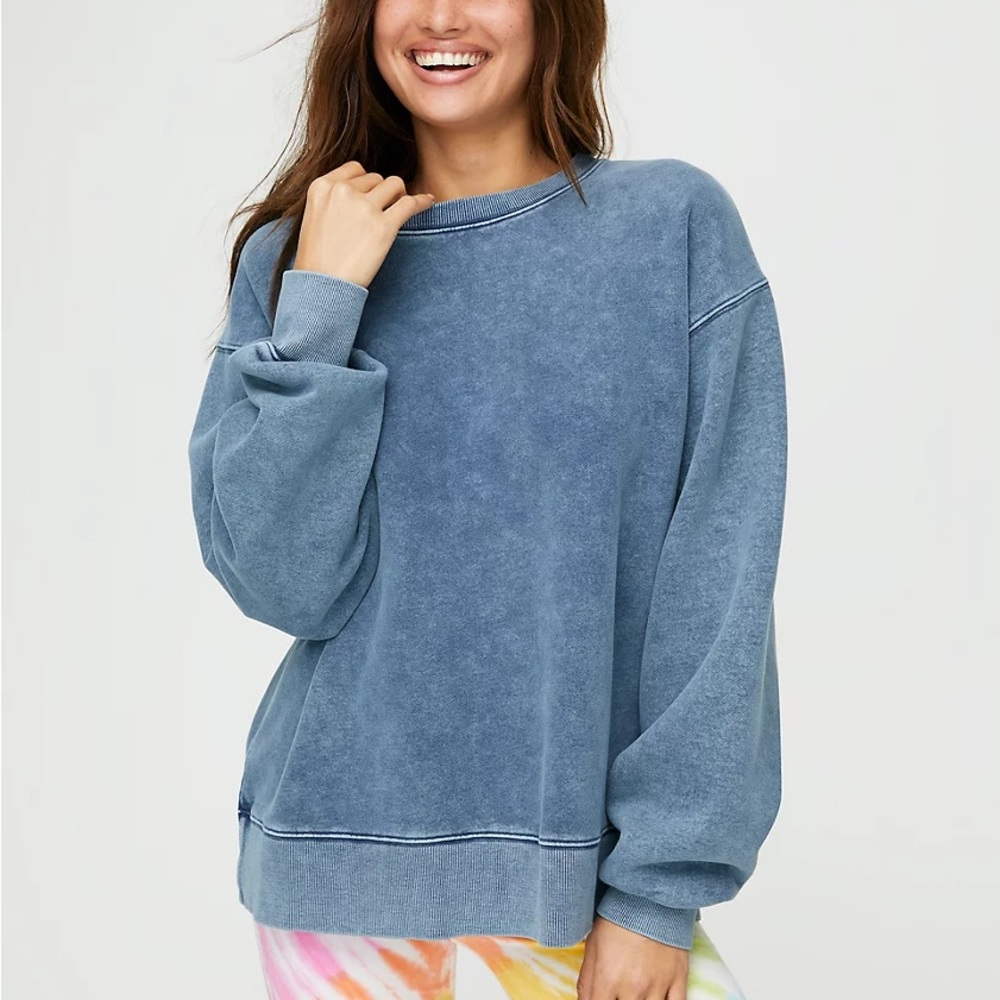 Tna oversized crewneck sweatshirt in blue